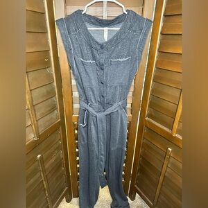 Daily Practice by Anthropologie Utility Jumpsuit Short Sleeve Navy Blue xx Small